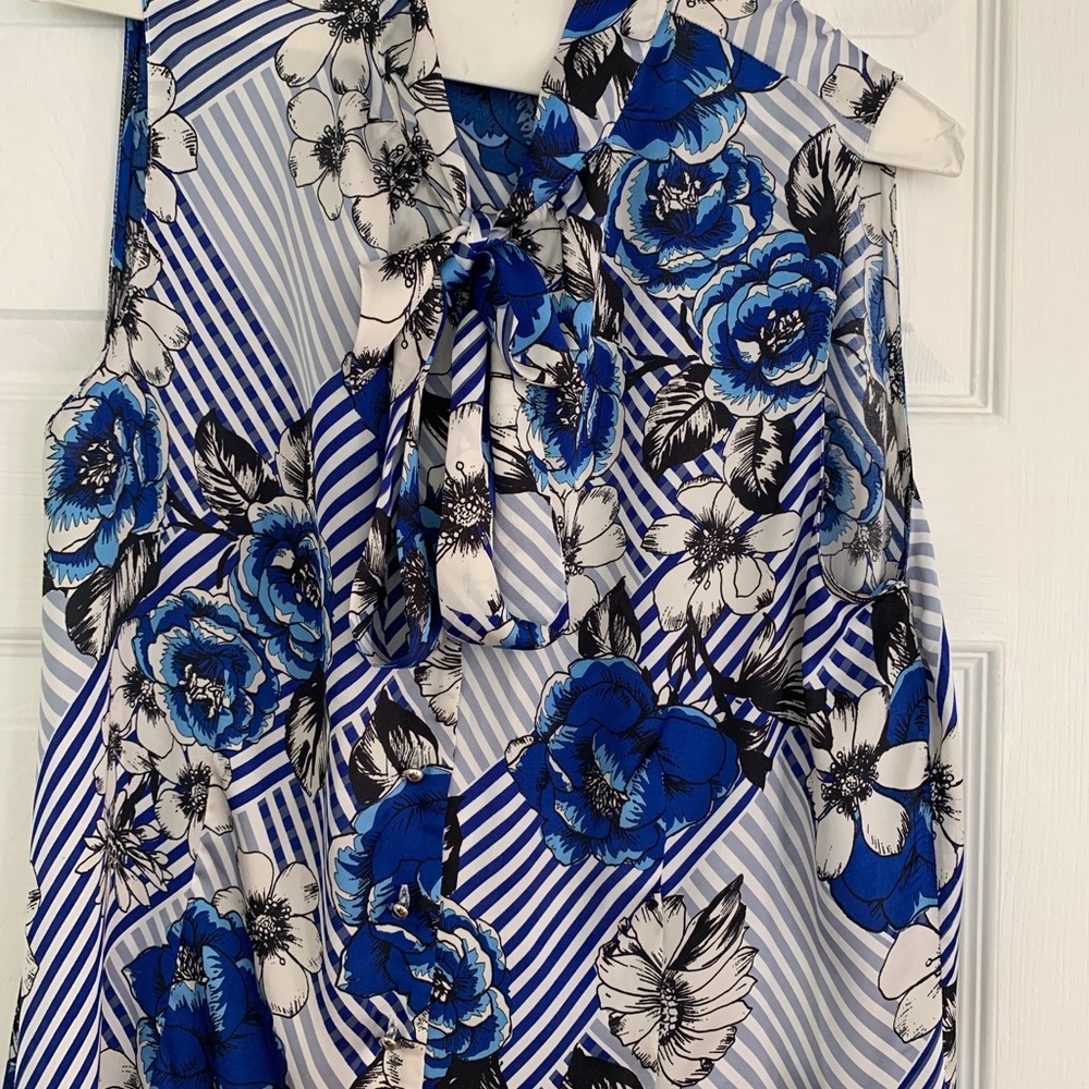 Sleeveless silk top